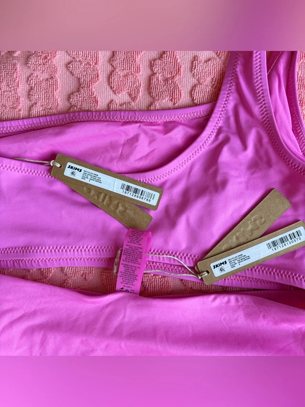 💗 SKIMS Recycled Swim Bikini Set | Neon Orchid | S | NWT 🏷️